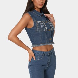 The Cropped Trucker Vest