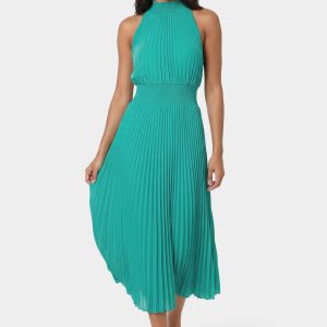 Sleeveless Pleated Dress