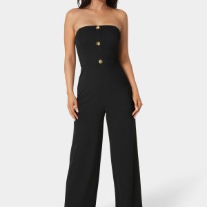 Strapless Wide Leg Jumpsuit