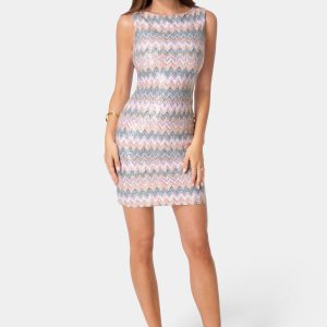 Missioni Sequin Sleeveless Dress