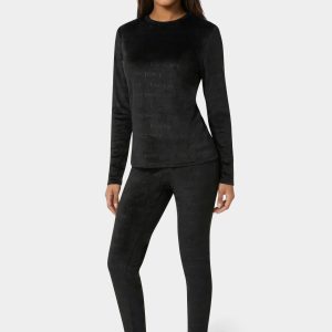 2pc Velour Bebe Louge Sleep Base Layer Set