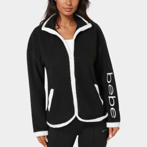 Polar Fleece Jacket With Teddy Fur Trim