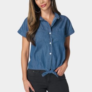 The Tie Front Denim Shirt
