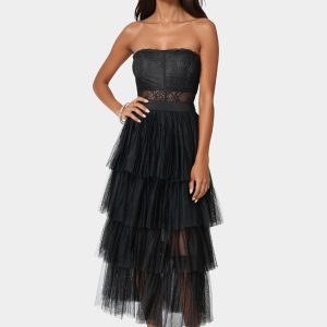 Tulle Corset Midi Dress