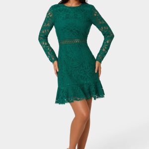 Open Back Lace Mini Dress