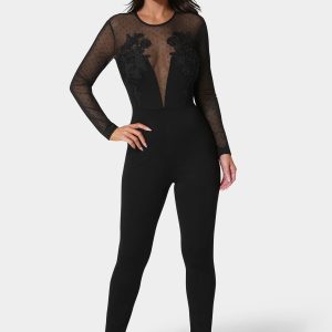 Lace Applique Catsuit