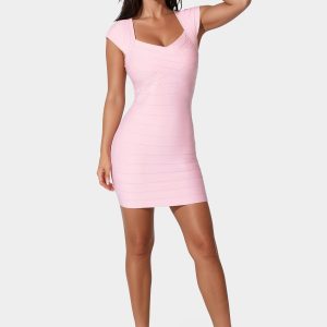 Cap Sleeve Bandage Mini Dress