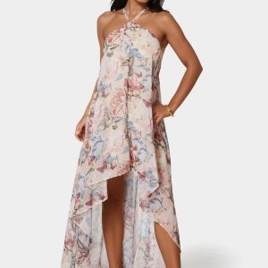 High Low Chiffon Maxi Dress